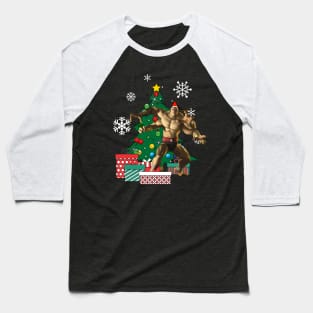 Goro Around The Christmas Tree Mortal Kombat Baseball T-Shirt